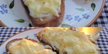 Überbackenes Zwiebelbrot