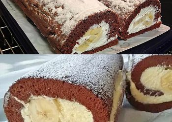 Suchtfaktor Garantiert Biskuitrolle mit Bananen, Einfach umwerfend lecker!