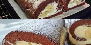 Suchtfaktor Garantiert Biskuitrolle mit Bananen, Einfach umwerfend lecker!