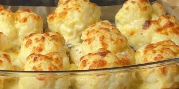 Käse überbackener Blumenkohl