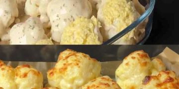 Absolut der Hammer, blumenkohl mit käse überbacken