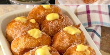 BERLINER GEFÜLLT MIT VANILLEPUDDING