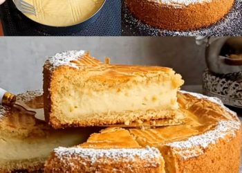 Dieser Kuchen ist so einfach, mit knusprigem Mürbeteig und garniert mit einer unwiderstehlichen Vanillecreme: