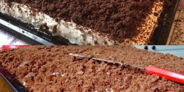 Blitz Maulwurf Blechkuchen, Ein Tassenrezept