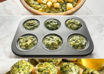 Spinat-Muffins: das Rezept für herzhafte Törtchen mit dunklem Kern