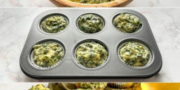 Spinat-Muffins: das Rezept für herzhafte Törtchen mit dunklem Kern