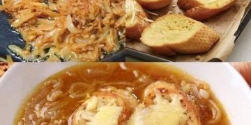 GRATINIERTE ZWIEBELSUPPE: Ein reichhaltiger Aperitif!