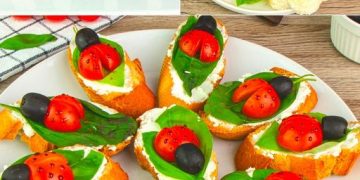 Köstliche Aperitifs mit Brot und Käse: lustig und appetitlich, um die Kleinen zu überraschen!