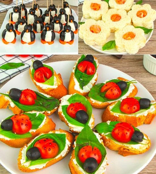 Köstliche Aperitifs mit Brot und Käse: lustig und appetitlich, um die Kleinen zu überraschen!