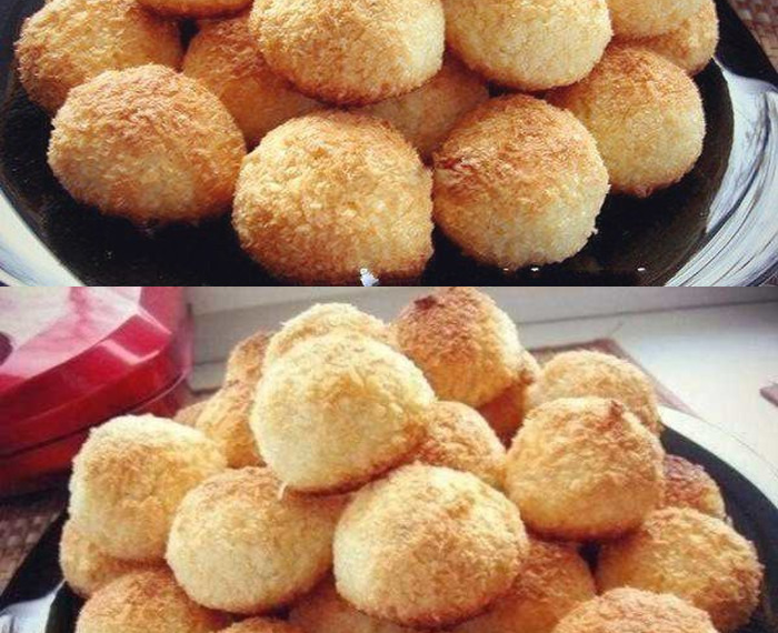 Kokosmakronen aus drei Zutaten wie aus dem Laden!