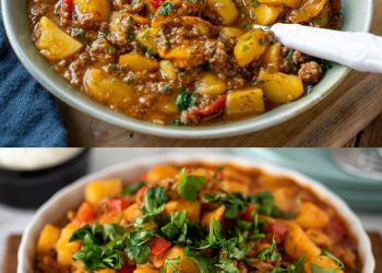 Paprika Kartoffel Pfanne mit Hackfleisch