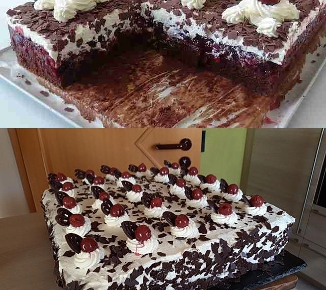 ZICK-ZACK-Puddingkuchen Mit Saurer Sahne