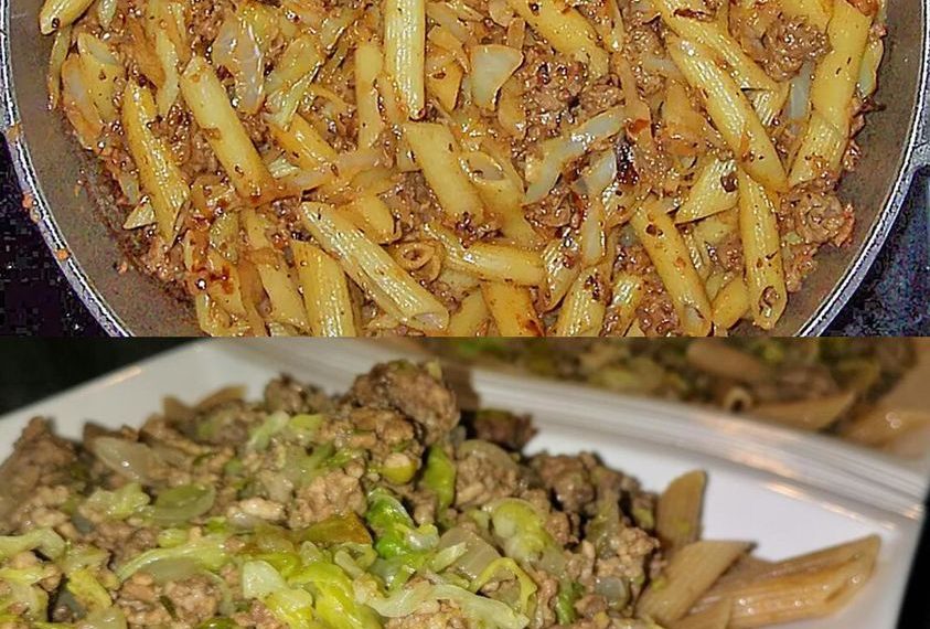 Polnische leckeres Krautnudeln