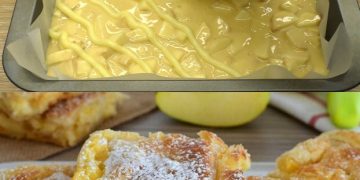 Leckere Apfelpudding Schnitten die immer gelingen, Schmecken einfach Gigantisch!