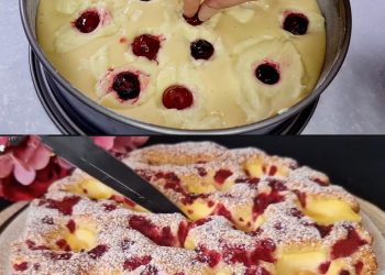 Omas bester KIRSCHKUCHEN mit Vanillepudding, Blitzschnell gemacht!