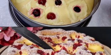 Omas bester KIRSCHKUCHEN mit Vanillepudding, Blitzschnell gemacht!