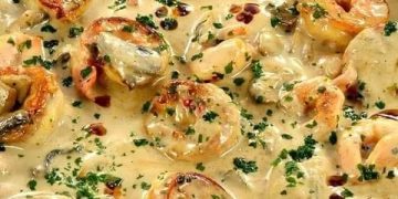 Knoblauch Garnelen und Kokosmilch