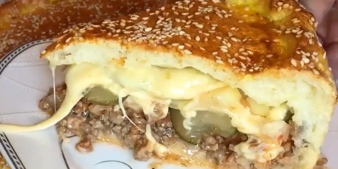 XXL Cheeseburger Kuchen Rezept, unglaublich lecker!