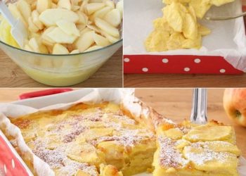 Apfelpuddingkuchen: das Rezept für ein einfaches und beruhigendes Dessert