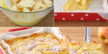 Apfelpuddingkuchen: das Rezept für ein einfaches und beruhigendes Dessert