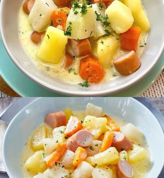 kohlrabieintopf mit cabanossi