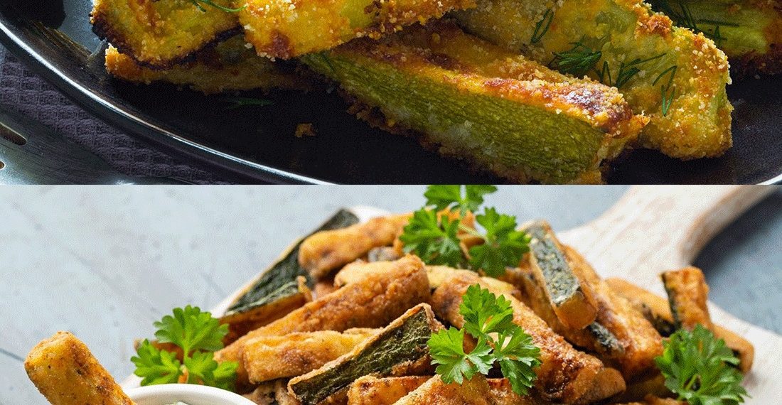 Knusprige Zucchinistangen