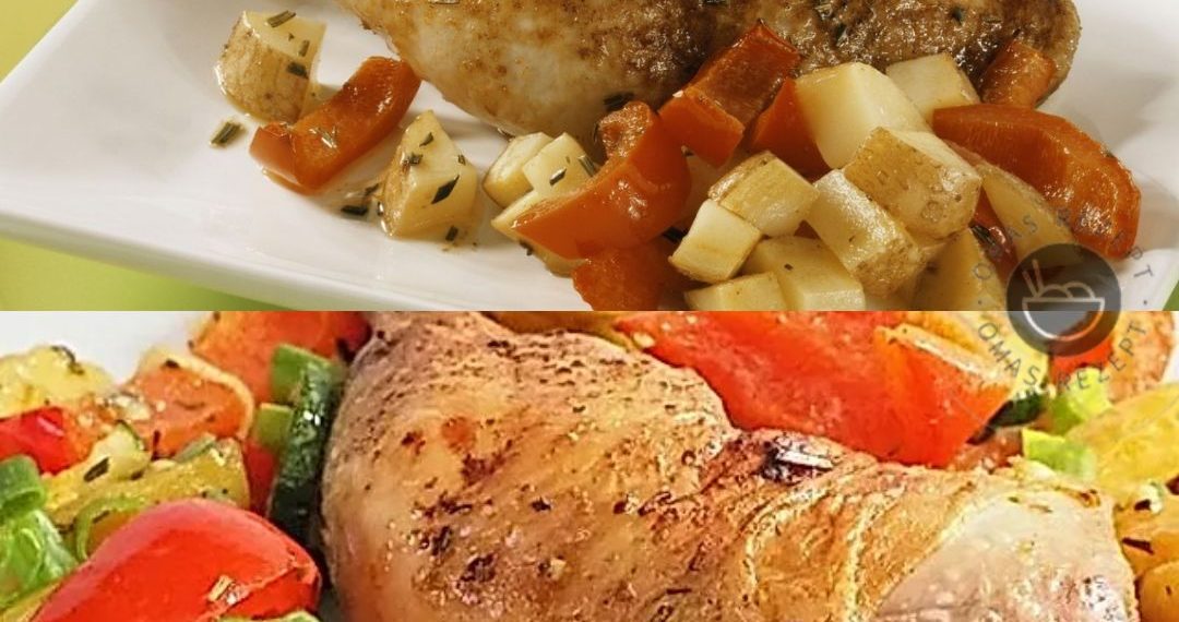 Gebratene Lammkoteletts mit Paprika und Rosmarin-Kartoffeln