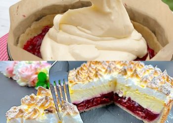 Himmelstorte mit 1 Glas Sauerkirschen in 30 Minuten im Ofen gebacken