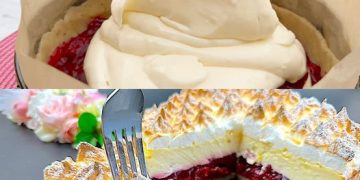 Himmelstorte mit 1 Glas Sauerkirschen in 30 Minuten im Ofen gebacken