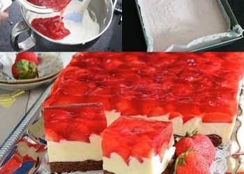 Erdbeerkuchen mit Quark