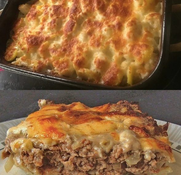 Blumenkohl mit Hackfleisch, überbacken !