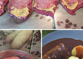 Rinderrouladen mit Rosenkohl und Kartoffeln