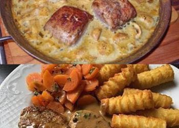 Filetbraten in Frischkäse Senfsauce