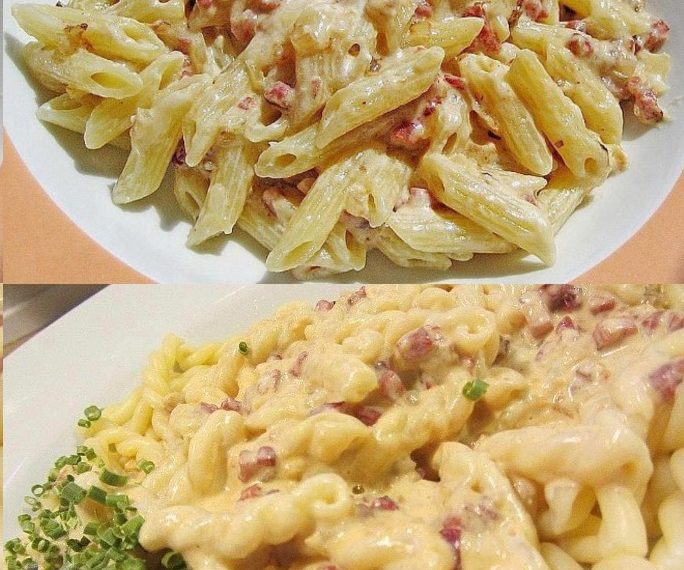 Das wirst Du lieben, Schmand – Schinken Nudeln sowas von lecker!