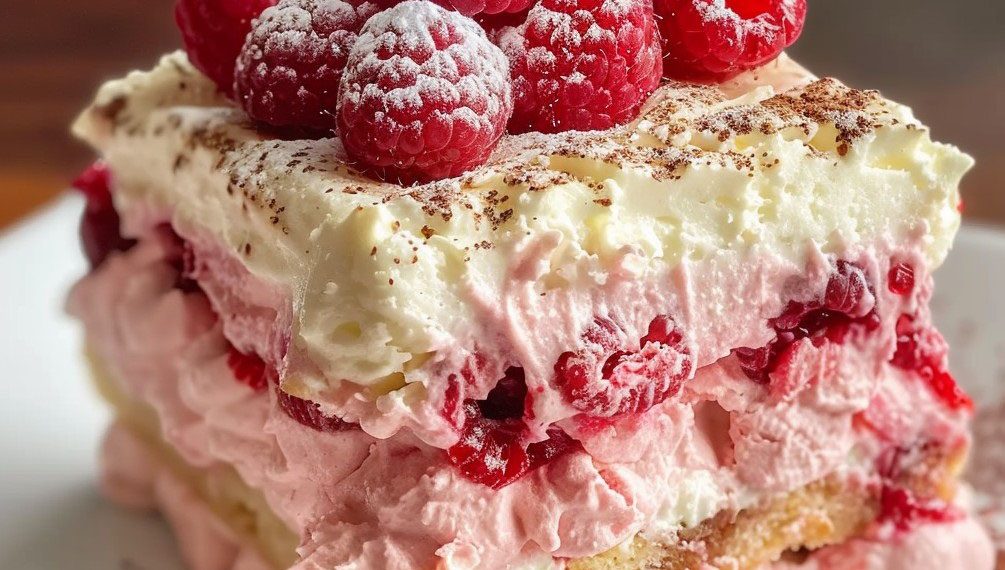 Weißes Schokoladen-Himbeer-Tiramisu 🍰