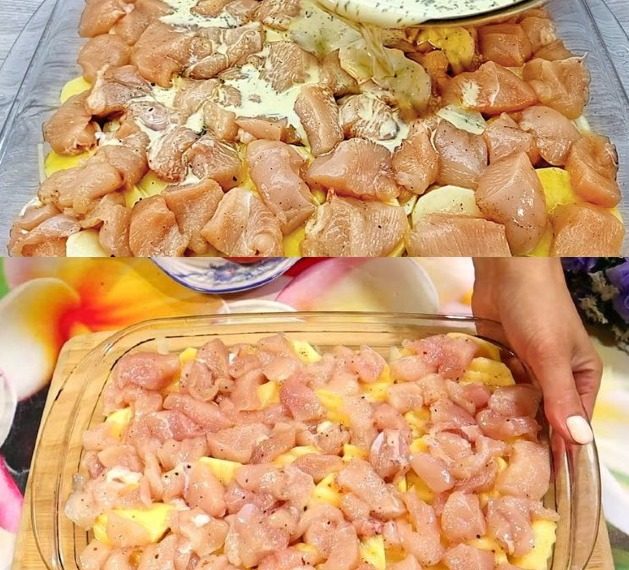 Hähnchen Kartoffel Gratin, Was für ein leckere essen