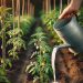The strong mixture with which to water the tomatoes in the garden. All the neighbors will envy your rich harvest
