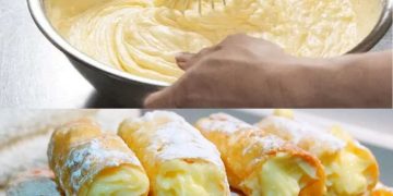 Italienische Cannoncini mit Puddingcreme