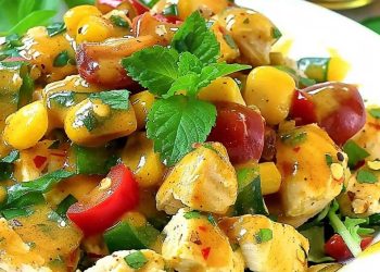 Hähnchensalat Ohne Mayonnaise Mit Honig-Senf-Dressing