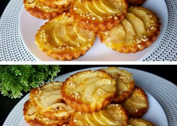 Mit nur 1 Ei und einem Apfel können Sie diese köstlichen Törtchen zubereiten.
