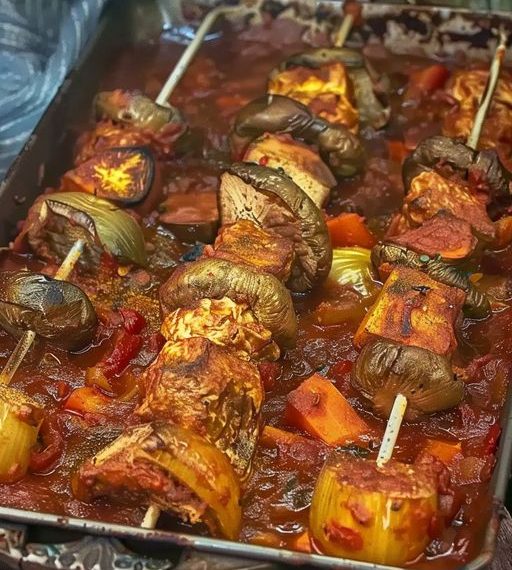 Der beste den ich je gemacht habe, Schaschlik in selbstgemachter Schaschliksoße 