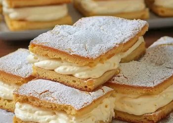 BUTTERKEKS SANDWICHES MIT VANILLEPUDDING, HIMMLISCH LECKER !
