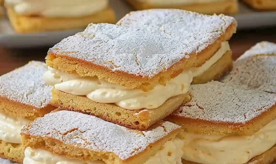 BUTTERKEKS SANDWICHES MIT VANILLEPUDDING, HIMMLISCH LECKER !