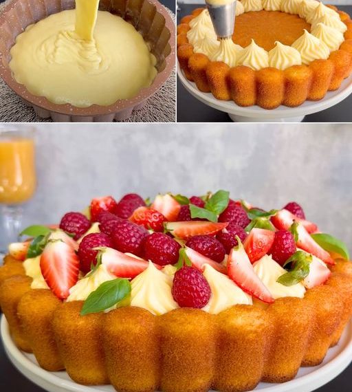 Weicher Kuchen mit Sahne und Erdbeeren: das schöne und köstliche Dessert zum Probieren