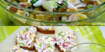 Leckerer Salat in 3 Minuten, Radieschen-Käse-Salat mit nur 4 Zutaten!