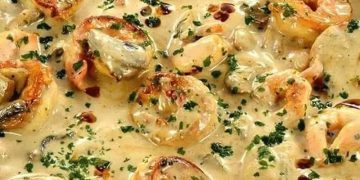 Knoblauch Garnelen und Kokosmilch