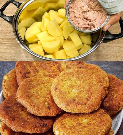 Kartoffelfrikadellen gefüllt mit Schmelzkäse