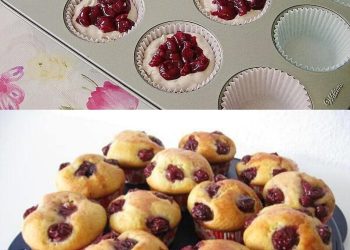 Unglaublich lecker, wunderbare Kirschmuffins in 10 Minuten! 