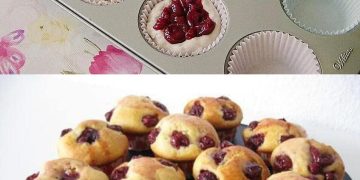 Unglaublich lecker, wunderbare Kirschmuffins in 10 Minuten! 