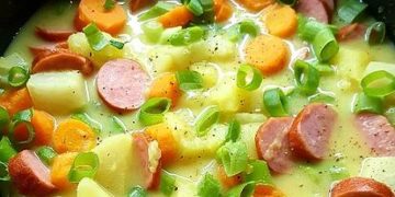 Kohlrabieintopf mit Wurst
